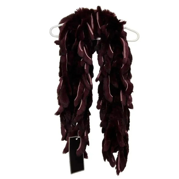 Diana Rosh Natural dyed Rabbit fur scarf - Picture 5 of 11